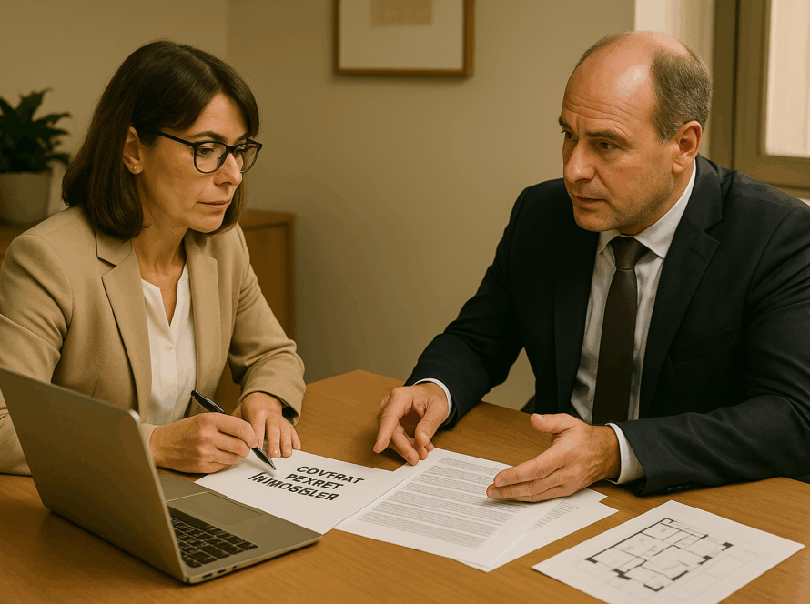 Incontro tra un consulente bancario e il gestore di una SCI per discutere di un contratto di mutuo immobiliare, che illustra una decisione della Corte di Cassazione sul diritto dei consumatori.